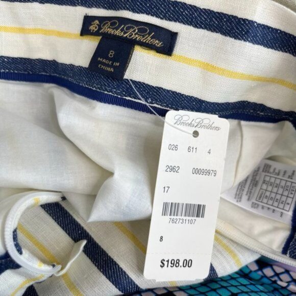 Brooks Brothers Embroidered Striped A Line Skirt - Picture 11 of 12